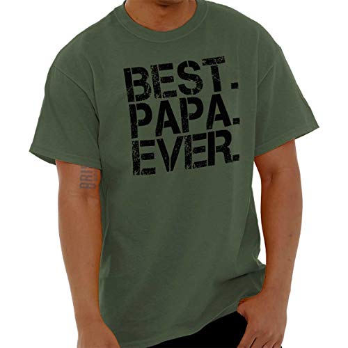 Best Papa Ever Worlds Best Dad Fathers Day T Shirt Military Green