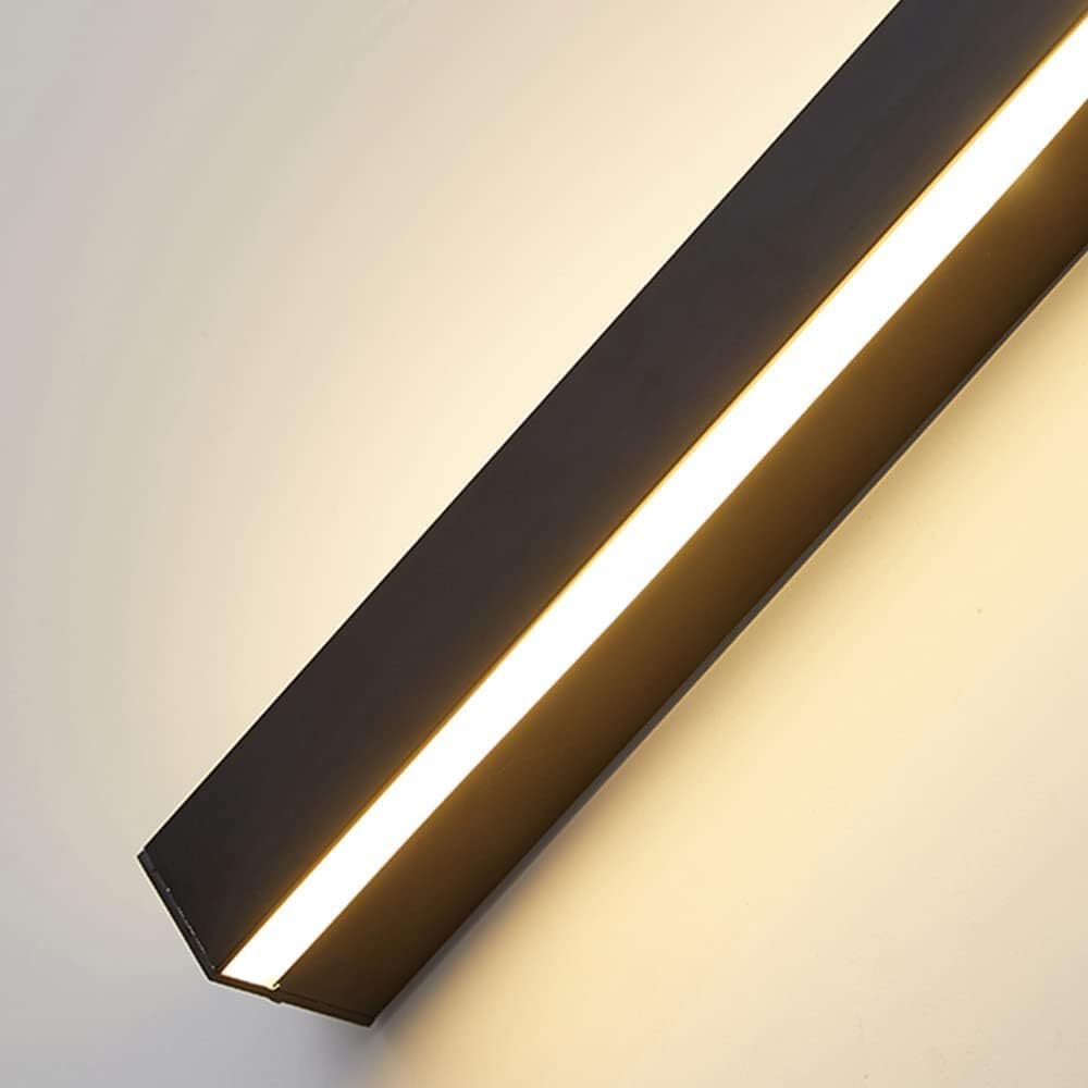 ,Black Mounted Light Rectangle LED Long Strip Lantern Indoor Home Luminaire Lamp Sconces,Chandeliers (Neutral Light 100CM)
