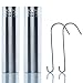 Set di 2 umidificatori in acciaio inox con gancio a S per il riscaldamento, evaporatore per termosifoni, da appendere, per ufficio, camera da letto, set da 2 pezzi, colore: argento