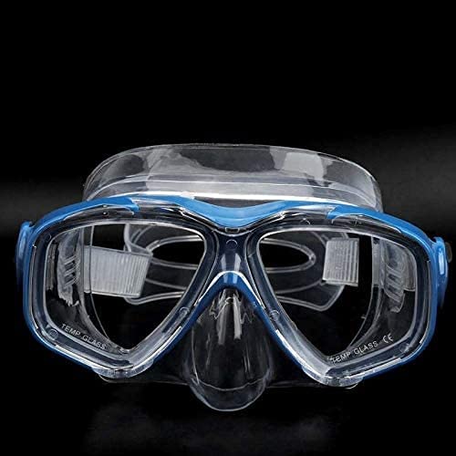 Maschera da snorkeling integrale Maschere da sub Maschera da snorkeling Occhiali in silicone temperato Occhiali da nuoto antiappannamento impermeabili Attrezzatura da snorkeling subacquea con str