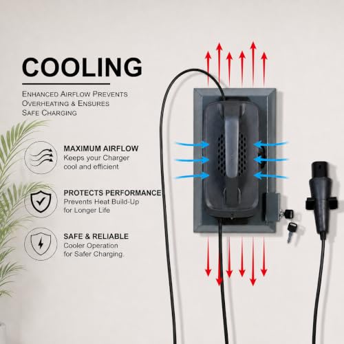 Image of Forward, Ather Duo Charger Wall Mount with Anti-Theft Lock, Durable Metal Build, Cable Management, Compatible with 700w and 900w Charger for Ather 450 and Rizta