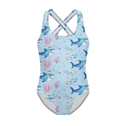 Image of Girls One Piece Bathing Suit,Slim-Fit Ruffle Strap Swimsuit with Adjustable Strap Quick Dry Summer Beach Swim Suit