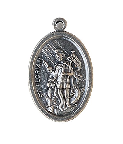 bomap Lot of 6 Religious Medals from Italy - Silver Stone + ring (St. Florian)