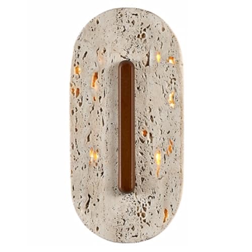 HEBXMF Industrial Style Wall Light, LED Light Source Yellow Travertine Wall Sconce, Single Head Minimalist Wall Lamp, Dining Room Balconie Bedroom Wall Mounted Light Fixtures