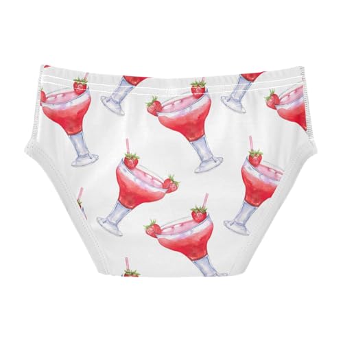Cute Pink Strawberry Cocktails Boy Briefs Cotton Boys' Underwear Soft Breathable Briefs Underwear2