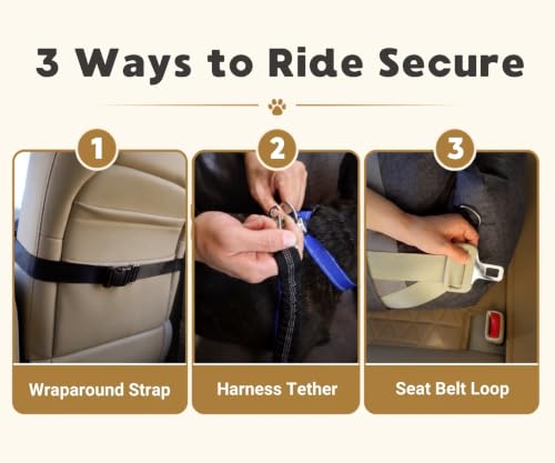 Image of PET AWESOME Dog Car Seat, Puppy Booster Seat, Travel Carrier Bed for Small and Medium Pets