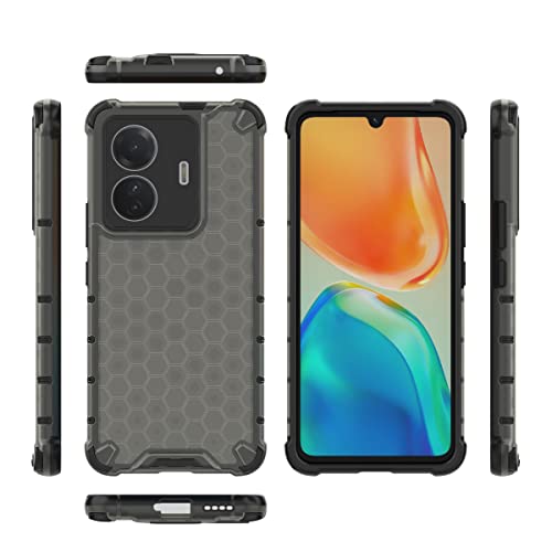 Image of Glasgow Back Case Cover Compatible with IQOO Z6 Pro 5G (Stylish Design) - Black