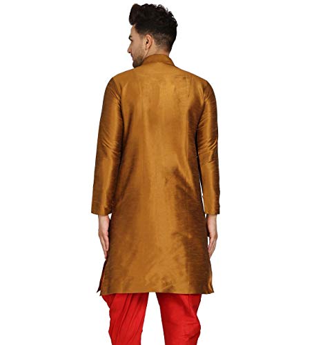 Image of Men's Ethnic Silk Loop Button Kurta