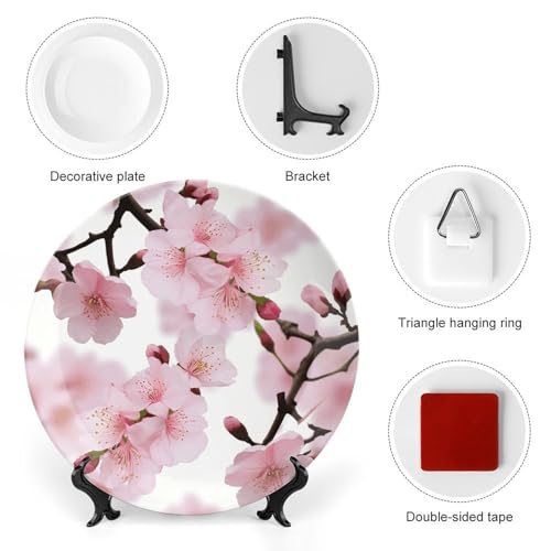 Plato decorativo de porcelana Cherry Blossom de 6 pulgadas miniatura 3