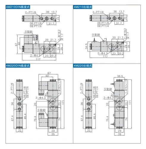 Électrovannes 5 voies Namur 4M210-08B pour automatisme industriel