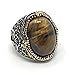 KAR 925K Stamped Sterling Silver Tiger Eye Men's Ring I1B (8)