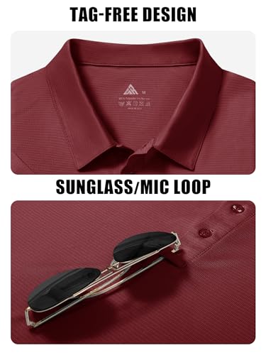 ZITY Mens Polo Shirts Short Sleeve Performance Moisture Wicking Work Golf Shirt3