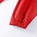 Straight Leg Sweatpants Girl Fashion High Waist Elastic Loose Comfort Sports Pant Casual Daily School Trouser (5-14 Years) Red
