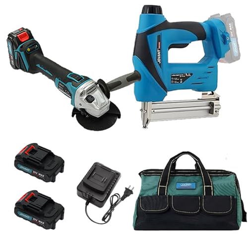 2-in-1 Cordless Nail Gun with 5/8" Angle Grinder, Cordless nail
