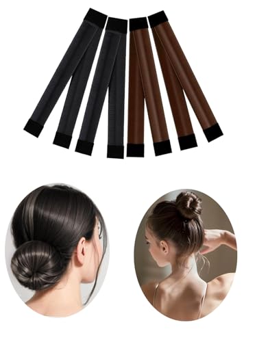 Kids Girls Women Ballerina Dance Ballet Bun Maker for Hair,Easy French Twist,2 Brown,2 Black