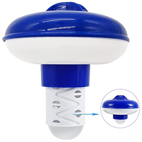 Chlorine Dispenser, Floating Chlorine Dispenser for Hot Tub Pool Chlorine Floater, Stretchable Tablet Dispenser Chlorine Dispenser for Swimming Pool Paddling Pool Lazy Spa Water Parks(5 Inch) Cover