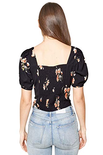 Image of Sugar Lips Women's Girls Just Want to Have Fun Floral Print Tie Front Top