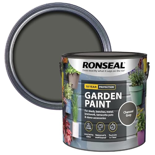 PD - Garden Paint 2.5L - Long Lasting Matt Finish Paint - For Wooden Paint, Outdoor Furniture, Garden Fence Paints - Quick Drying Paint - Waterproof & Weatherproof Paints (Charcoal Grey)