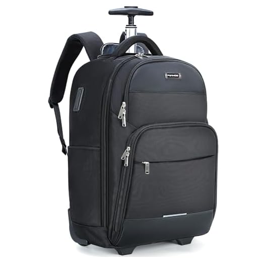 Best carry on roller backpack 30L Ponhog Rolling Laptop Backpack