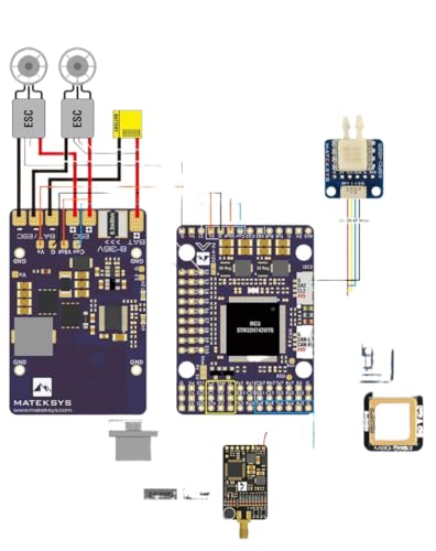 Image of Flight Controller MATEK System H743-WING V3 STM32H743VIT6 3-8S OSD Baro Compatible With RC Multirotor Airplane Fixed Wing Drones