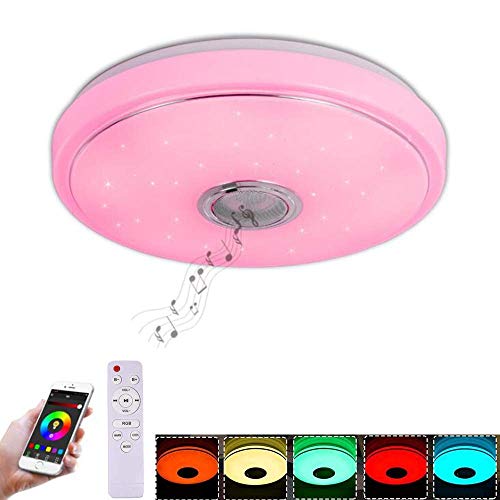 Deckenleuchten, Kronleuchter, Smart Music LED-Deckenleuchten APP Control LED-Deckenleuchte mit Bluetooth-Lautsprecher 60W Helligkeit Dimmbar und