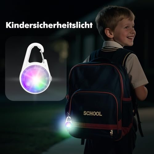 Hund Lichter für Nacht Spaziergang, 2er-Pack wiederaufladbare Clip auf Hund Kragen Licht blinkendes Licht wasserdicht für Nacht und Kinder Schultasche Reflektor, Sicherheitslicht für Kinder und Hund