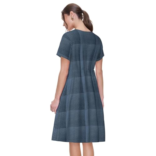 Robe d'été imprimé abstrait cool coupe ample et légère pour femme