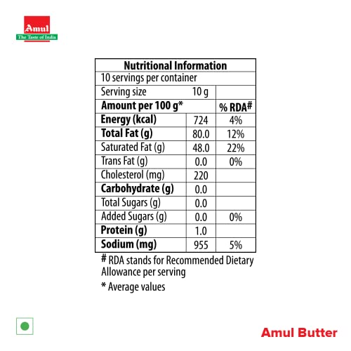 Image of Amul School Pack Salted Butter Pasteurised, 100 Gm
