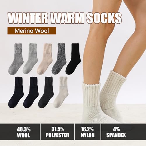 Marchare Women Wool Socks Boot Socks Winter Thick Warm Sock Cozy Crew For Women2