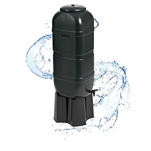 Black Slim Line 100L Water Butt Kit