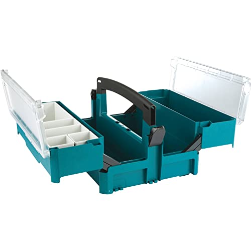 Makita P-84137 Opbergbox, twee opklapbare vakken inclusief 5 inzetstukken, met draaggreep, koppelbaar aan koffersysteem, 395 x 295 x 233 mm (l x b x h) - Afbeelding 5