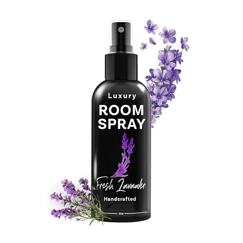 605Products Ambientador en aerosol de lujo para habitación y aire, eliminador de olores de larga duración con aceites esenciales, suministros de fragancia para el hogar, lavanda (3.4 onzas)