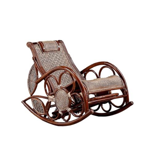 Chair Outdoor Rattan Rocking Chair Balcony Leisure Lazy Chair Ergonomic Office Chair Director Chair Beach Lounge Chair - Image 10