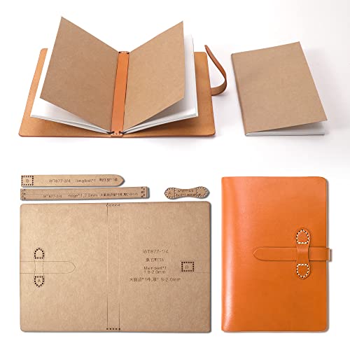 WUTA Leather Journal Notebook Pattern Paper Template Set Leather Craft Tool or DIY Leather Notebook WT877
