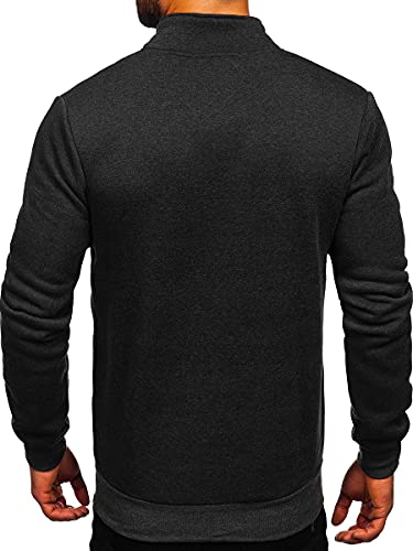 Tankaneo- Jaquetas de corrida masculinas, moletons leves pretos, zíper completo, gola simulada, mang