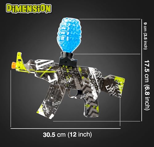 Image of Zest 4 Toyz Shooting Gun for Kids Toy Gun with Water-Absorbing Bullets | 3000 Water Gel Ball Gun Toy with Goggle Rechargeable Battery USB Charger and Bullet Bottle |Gift for Boys and Girls (Green)