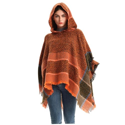 Poncho à Capuche en Coton pour Vos Soirées Fraîches en Cape Violette