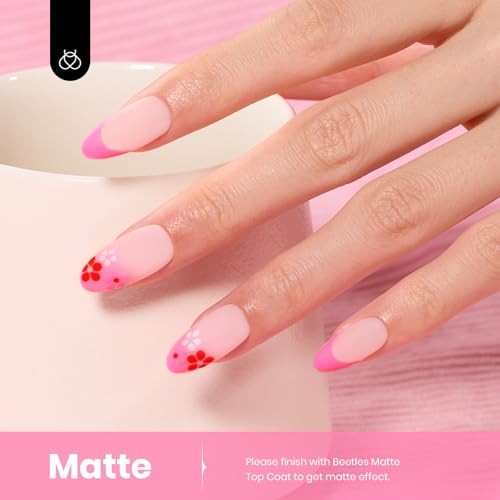 Image of Beetles Pink Gel Polish - First Crush 15ML /0.51Fl Oz, Light Pink Gel Nail Polish, Soak Off UV LED Lamp Nail Art, Long-Lasting Manicure Salon DIY Home Summer Nails