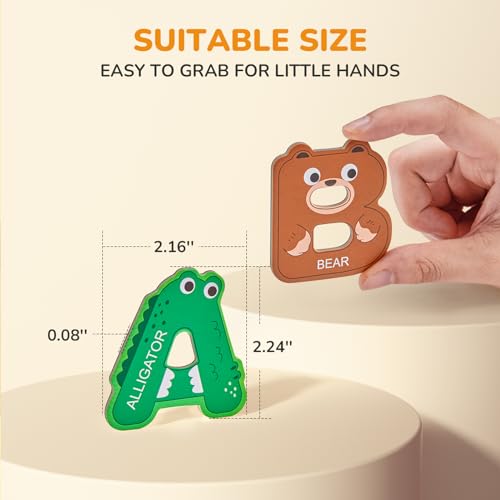 Joycat MA3 Magnetic Letters, Alphabet Abc Fridge Magnets For Toddlers & Kids, Cute Educational Animal Toys, 26 Uppercase Refrigerator Magnets thumb #3
