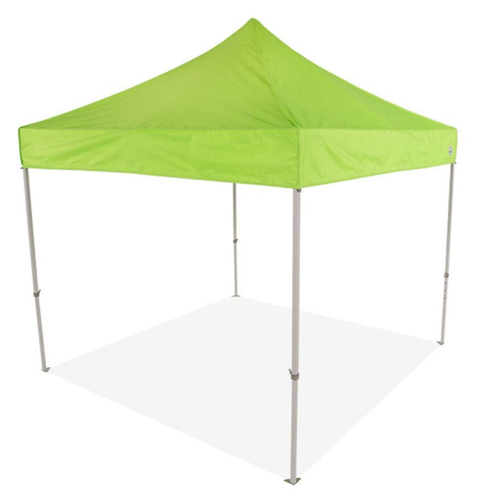 Impact 10' x 10' Pop Up Canopy Tent, Commercial Grade Aluminum Frame and 500D Fabric, Includes Roller Bag, Lime Green