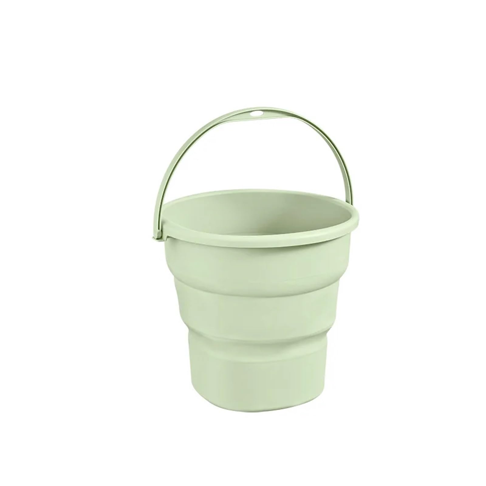 Seau pliant rétractable 17L vert clair contre encombrement plein air