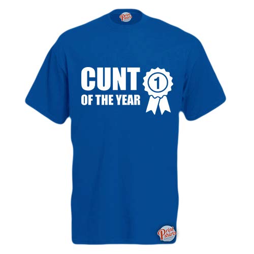 Brook Hi Vis Uk Men's Blue Cunt Of The Year! Funny T-Shirt Dark Large