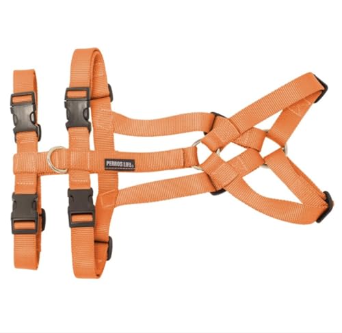 PERROS LIFE BUSHKA Pettorina antifuga e antitorsione Cane da 6 a 11 kg (Arancione)