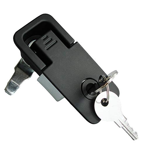 Wjskdq MS0003 2Pcs Compression Latch Flush Sealed Lever Latch Trigger Lift And Turn Adjustable Grip Matching Keys Powder Coated Black thumb #2