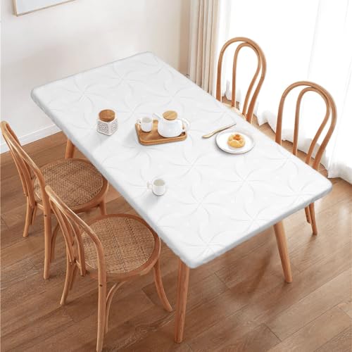 Nappe imperméable extensible 76x122 cm à bord élastique blanc - 6