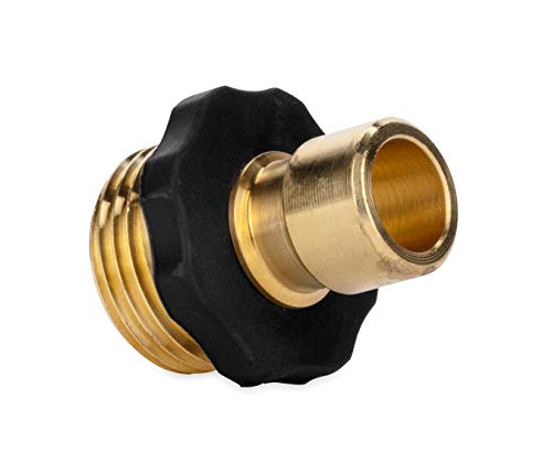Camco 5/8" Brass And Steel Quick Hose Disconnect - Connect And Disconnect Between Multiple Hose Attachments | Automatic Shut-Off When Disconnected | 1 Female & 3 Male Fittings - 4 Count - (20136) #TOP4