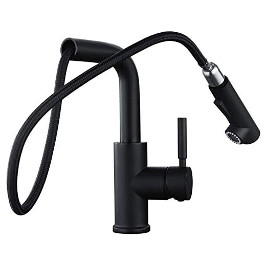 Hapilife Grifo Cocina Negro Mate Extraible Monomando Multifuncional Antical Estético Giratorio Con Caño Alto Para Fregadero Encimera