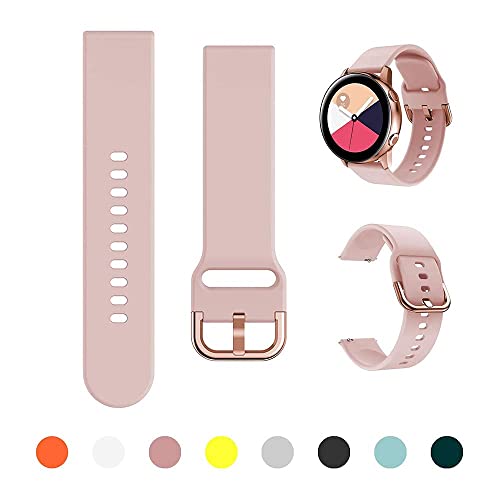 Image of PEFKO PSS56 19MM Replacement Soft Silicone Sporty Straps /Bands Compatible for Boat Storm Smart Watch & Watches with 19mm Lugs Size (19MM, PINK)