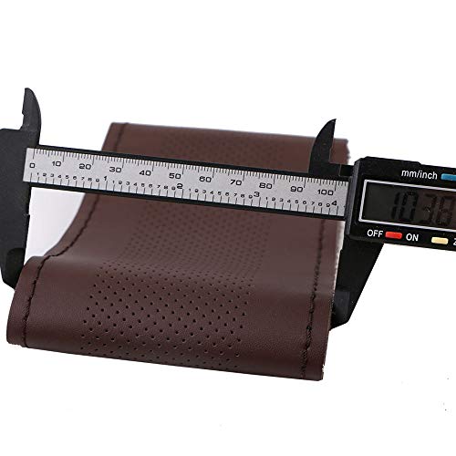 15 Inch Genuine Leather Car Steering Wheel Cover For Man Breathable Design Brown Universal #TOP7