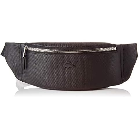 Lacoste NH2816 Riñonera de Piel para Hombre, Noir Cover